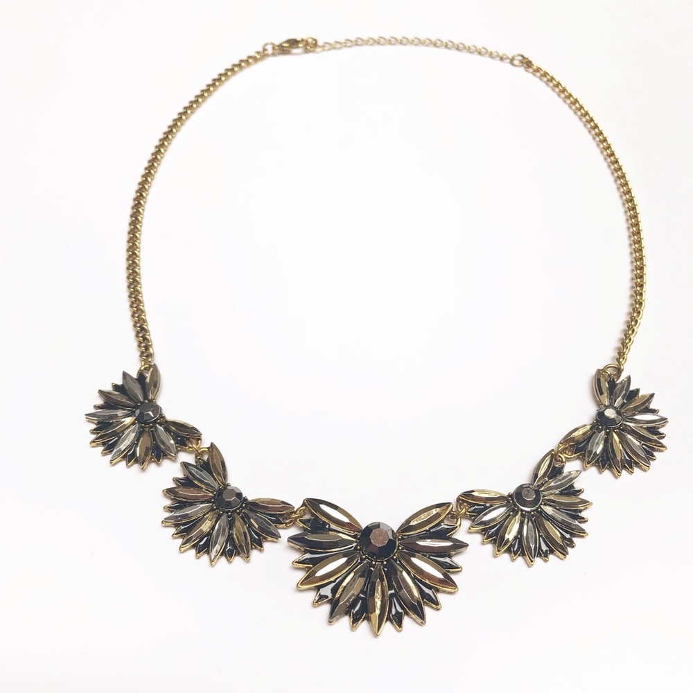 Black & bronze statement necklace